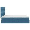 vidaXL Opslag bed met matras Donkerblauw 160 x 200 cm Fluweel