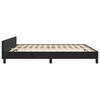 vidaXL Bedframe met hoofdeinde fluweel zwart 180x200 cm