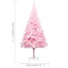 vidaXL Kunstkerstboom met verlichting en kerstballen 210 cm PVC roze