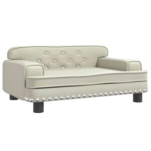 vidaXL Hondenmand 70x45x30 cm kunstleer cr&egrave;mekleurig