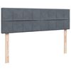 vidaXL Ottoman bed met matras en LED's 160x200cm fluweel donkergrijs