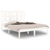 vidaXL Bedframe zonder matras massief grenenhout wit 120x200 cm