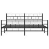 vidaXL Bedframe met hoofd- en voeteneinde metaal zwart 193x203 cm