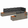 vidaXL Tuinbankenset 8 st Grijs Poly riet