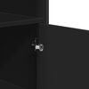 vidaXL Hoge kast 79,5x35,5x137,5 cm bewerkt hout zwart