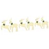 vidaXL LED Rendieren 6 st Goud 45 x 19 x 65 cm Stof