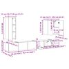vidaXL TV Wandkast Set Wandgemonteerd 6 pcs Artisan Eiken