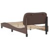 vidaXL Bedframe zonder matras "Hvar" kunstleer bruin 90x190 cm
