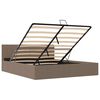 vidaXL Bedframe met hydraulische opslag stof taupe 180x200 cm