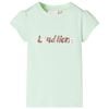 vidaXL Kids'T-shirt with Cap Sleeves Soft Green 140 Green 92
