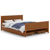 vidaXL Bedframe met 4 lades massief grenenhout honingbruin 160x200 cm