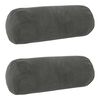 vidaXL Kussensloop 2 pcs HEERLEN Donkergrijs &Oslash; 15 x 40 cm Fluweel