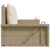 vidaXL Schommelbank met kussens 119x56x48 cm poly rattan beige
