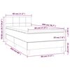 vidaXL Boxspring met matras en LED stof donkergrijs 80x200 cm