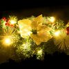 vidaXL Kerstkrans met LED lampjes 60 cm PVC groen