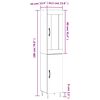 vidaXL Hoge kast 34,5x34x180 cm bewerkt hout betongrijs