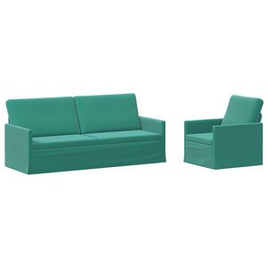vidaXL Bankstel 2 pcs Turquoise fluweel