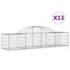 vidaXL Schanskorven 13 st gewelfd 200x50x40/60 cm gegalvaniseerd ijzer