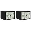 vidaXL Wandkastje GOTHA 2 st Zwart eiken 36 x 33 x 25 cm Bewerkt hout