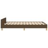 vidaXL Bedframe zonder matras 120x190 cm stof donkerbruin