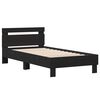 vidaXL Bedframe Zwart Eiken 193 x 95 x 88 cm Massief Eikenhout
