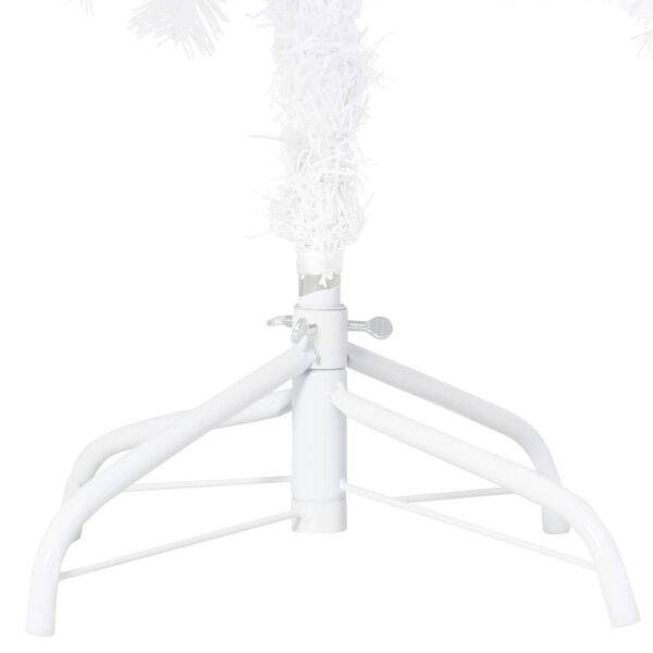 vidaXL Kunstkerstboom met verlichting en kerstballen 210 cm PVC wit