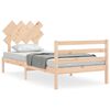vidaXL Bedframe met hoofdbord massief hout 100x200 cm