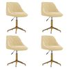 vidaXL Eetkamerstoelen draaibaar 4 st fluweel cr&egrave;mekleurig