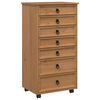 vidaXL Rolkast met lades CORONA Massief grenenhout en engineered wood