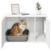 vidaXL Kattenhuis Wit 85 x 55 x 50,5 cm Bewerkt hout