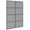 vidaXL Inloop Douche Wand Zwart 140 x 195 cm gehard glas