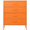 vidaXL Ladekast 80x35x101,5 cm staal oranje