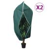 vidaXL Plantenhoezen met ritssluiting 2 st 70 g/m&sup2; 2,36x2 m