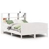vidaXL Bed met boekenkast zonder matras grenenhout wit 120x190 cm