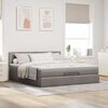vidaXL Ottoman bed met matras en LED's 160x200cm stof taupe