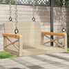 vidaXL Schommelbank 63x62x40 cm poly rattan beige