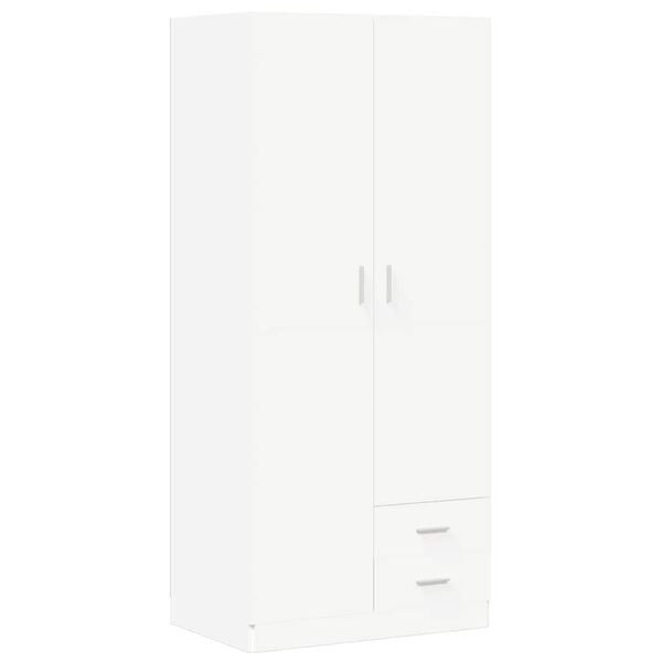 vidaXL Kledingkast 80x52x180 cm bewerkt hout wit