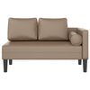 vidaXL Chaise longue met kussens kunstleer cappuccino