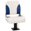 vidaXL Bootstoel 1 set inklapbaar 41x36x48 cm blauw en wit