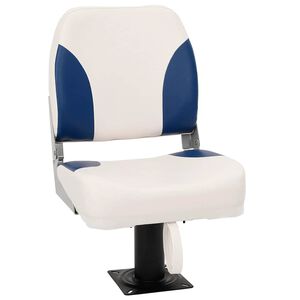 vidaXL Bootstoel 1 set inklapbaar 41x36x48 cm blauw en wit