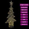 vidaXL Kerstboom met 240 LED Warmwit 180 cm Rattan