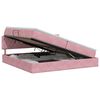 vidaXL Opslag bed met hoofdeinde Roze 200 x 200 cm Fluweel