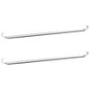 vidaXL Gordijnrails 2 st 40-60 cm aluminium wit en zilverkleurig