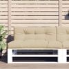 vidaXL Palletkussens 2 st stof beige