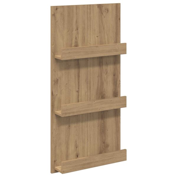 vidaXL Tijdschrift Rek Artisan Eiken 51 x 11 x 102 cm Bewerkt hout