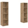 vidaXL Tv-meubelset 2 pcs Bruin 37 x 37 x 142,5 cm Bewerkt hout
