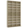 vidaXL Cd-kast 102x16x177,5 cm bewerkt hout wit en sonoma eikenkleurig