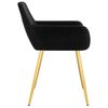 vidaXL Eetkamerstoelen 2 st fluweel zwart