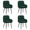 vidaXL Eettafelstoelen 4 st fluweel Donkergroen 59 x 59,5 x 90 cm