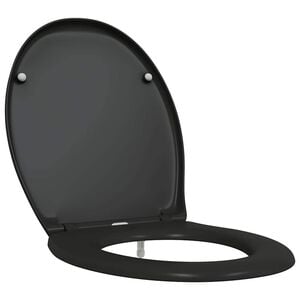vidaXL Toiletzitting Zwart 47 x 37 x 4 cm Duroplast